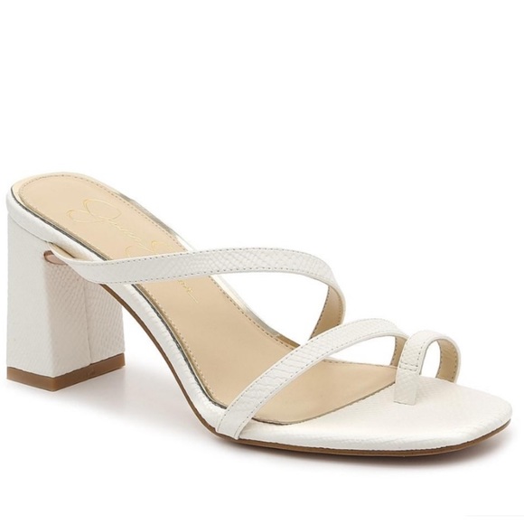 Jessica Simpson Shoes - Jessica Simpson White Block Heel Sandal